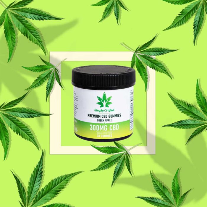 300mg CBD Gummies - Green Apple - Image 1